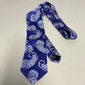 GEOFFREY BEENE EXTRA LONG Purple‎ Designer Silk Tie Mens